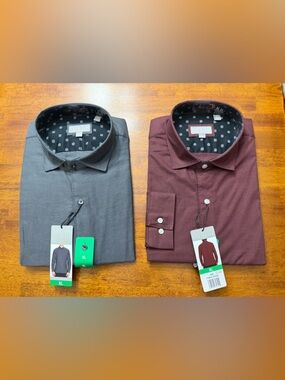 Brand New TED BAKER Men’s Dress Shirt Size XL Extra Large Lot x 2 Retail $250